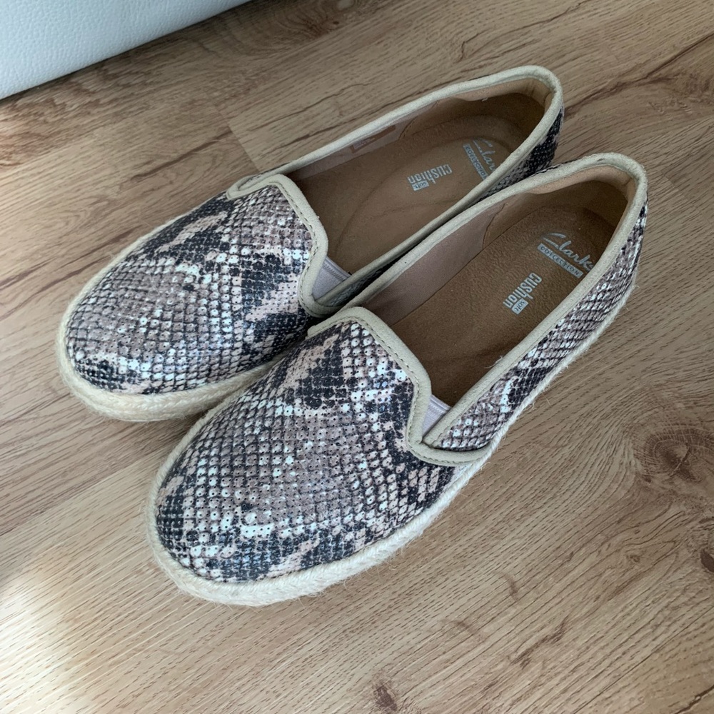 CLARKS- Azella Snakeskin Espadrille